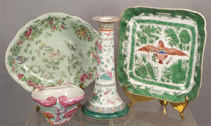 Appraisal: Lot of pieces of Chinese porcelain to include a candlestick