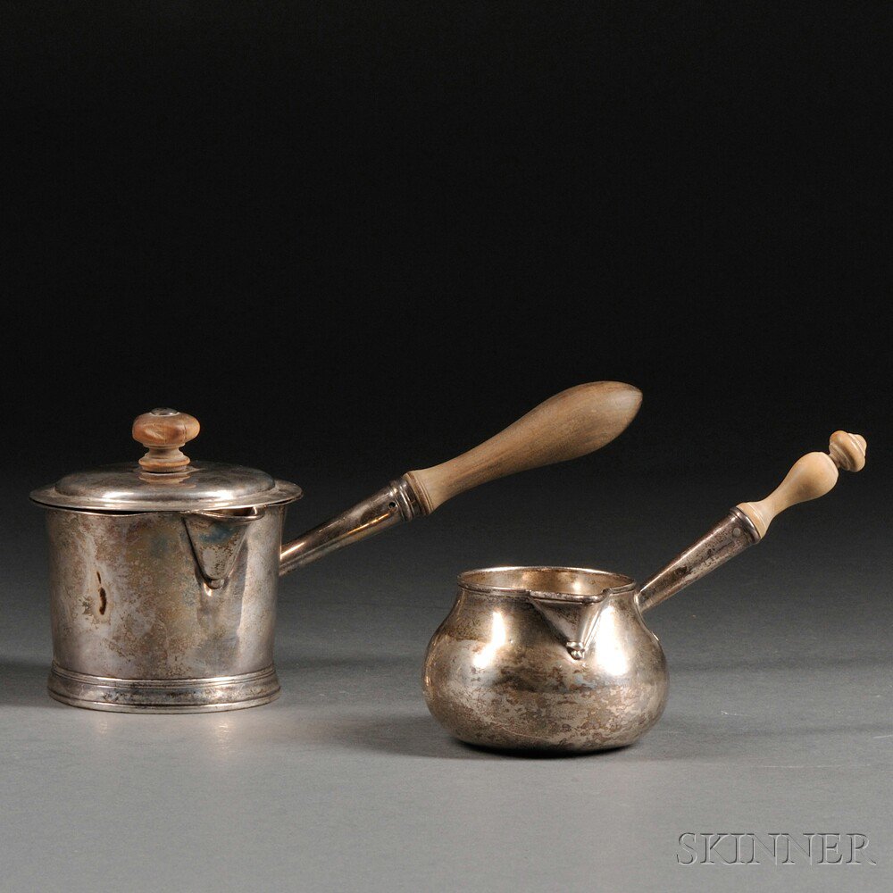 Appraisal: Two Georgian Sterling Silver Butter Warmers each London one -