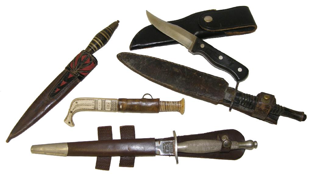 Appraisal: Five various knives to include a Wilkinson Sword 'The F-S