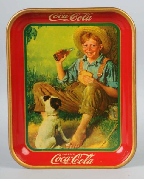 Appraisal: Norman Rockwell Coca-Cola Serving Tray Description Beautiful color with no