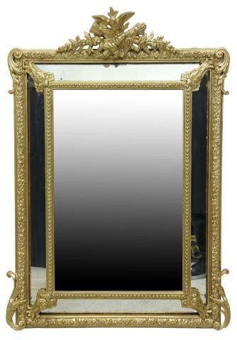 Appraisal: French Louis XVI style cushion mirror early th c in