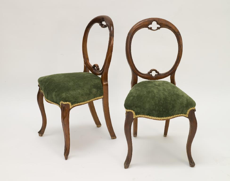 Appraisal: SET OF SIX VICTORIAN ROSEWOOD BALLOON BACK DRAWING ROOM CHAIRS