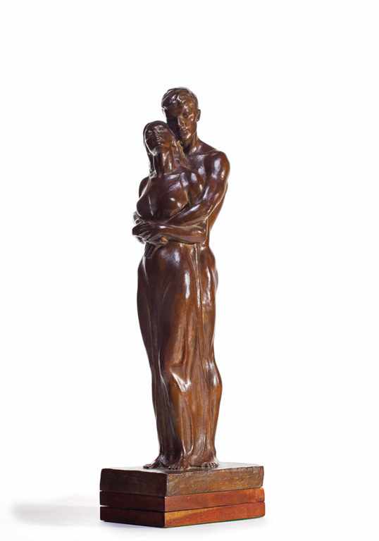 Appraisal: RICHMOND BARTHE American - ''The Lovers'' bronze with reddish-brown patina