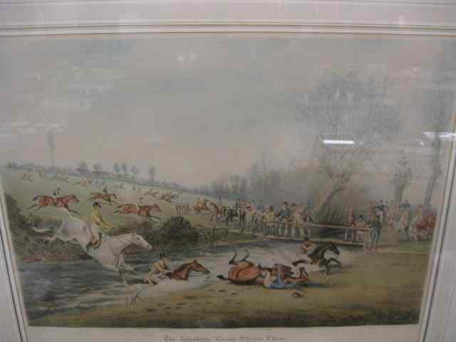 Appraisal: Engraving ''The Applebury Grande SteepleChase'' image area '' x ''