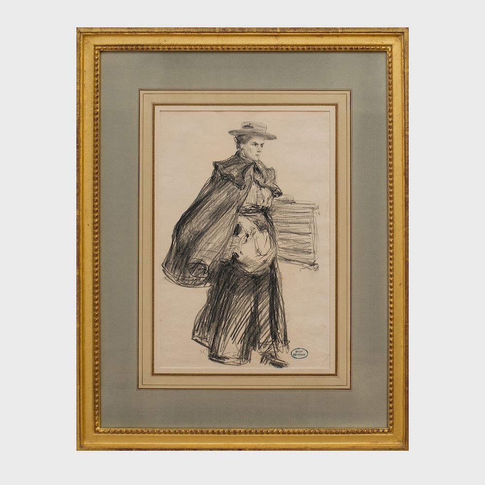 Appraisal: Henry Lebasque - Buste de Femme Black pencil on paper