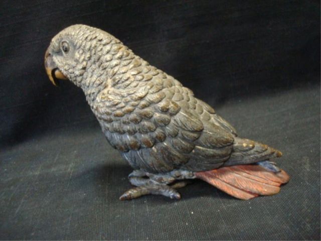 Appraisal: Vienna Bronze Parrot From a Port Washington NY home Dimensions