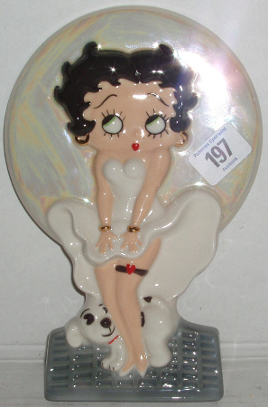 Appraisal: Betty Boop Moon Pearlised Wall Plaque