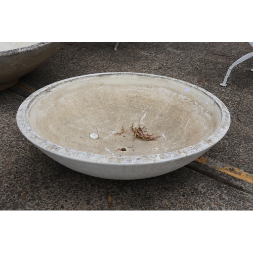 Appraisal: Large French composite stone saucer bowl garden planter by Grandon