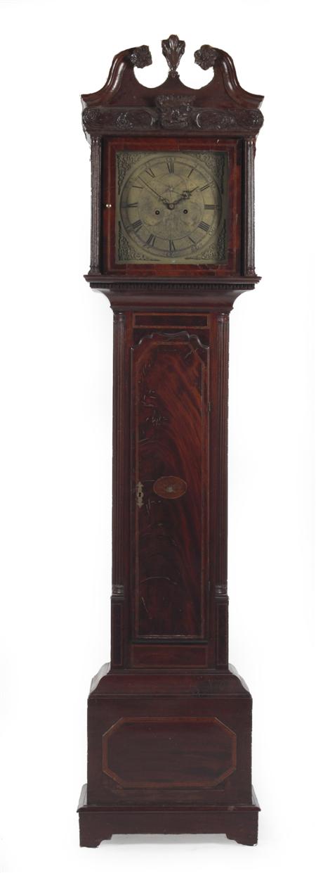 Appraisal: A George III mahogany longcase clock with later alterations the