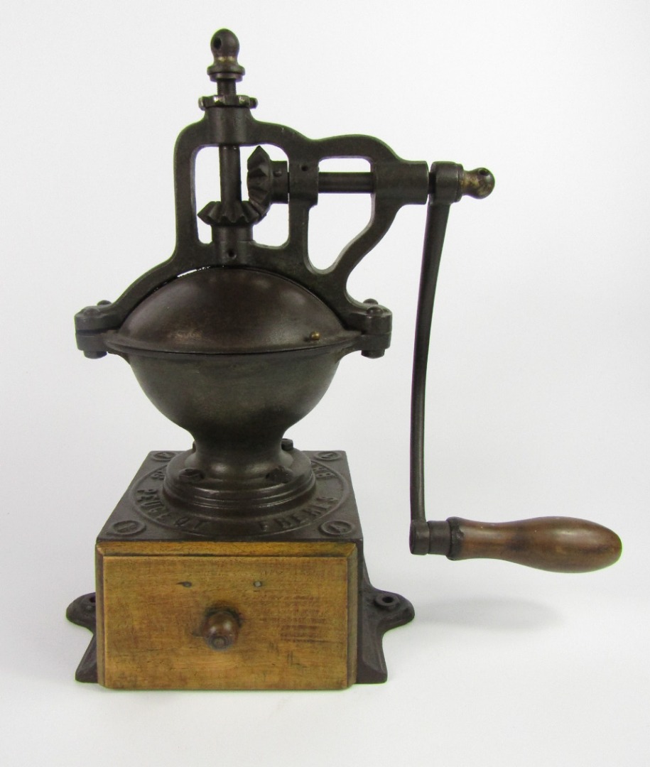 Appraisal: A Peugeot Freres cast iron coffee grinder cm high