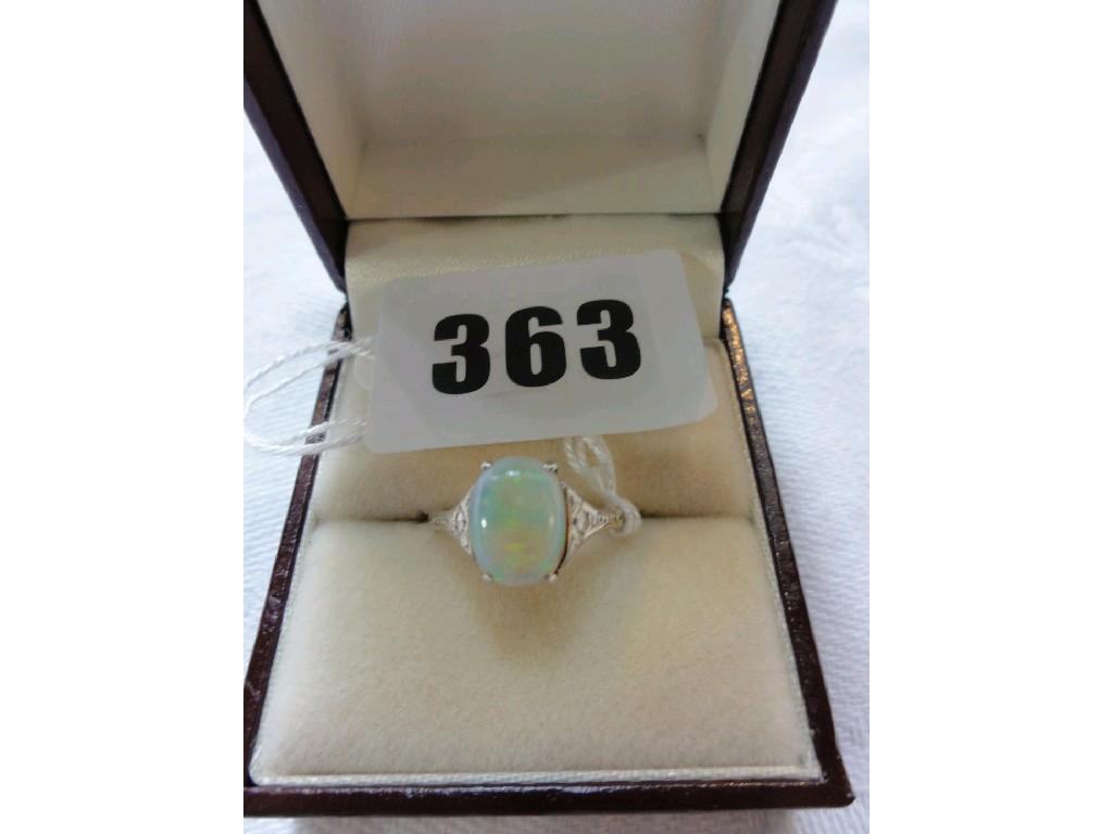 Appraisal: A ct gold ring with opal setting