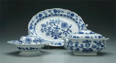 Appraisal: Cauldon quot Meissen quot stoneware all with Meissen style blue