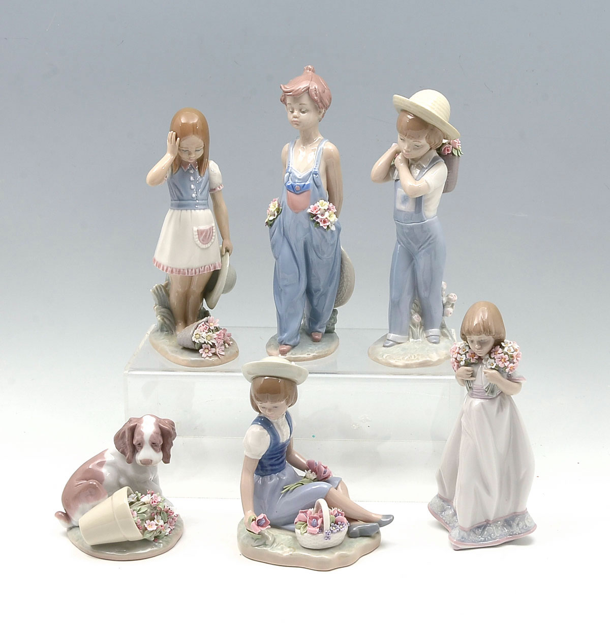 Appraisal: PC LLADRO FIGURINES ''With Wild Flowers'' ''Pocket Full of Wishes