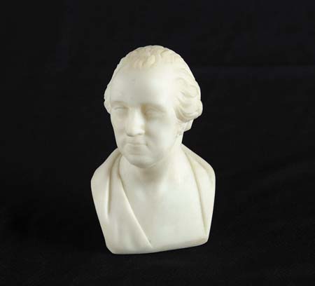 Appraisal: CARVED MARBLE BUST OF GEORGE WASHINGTON Small bust carved in