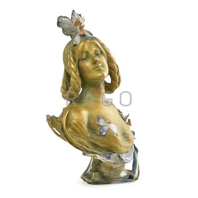 Appraisal: EDUARD STELLMACHER RSTK Amphora porcelain bust Condition Report