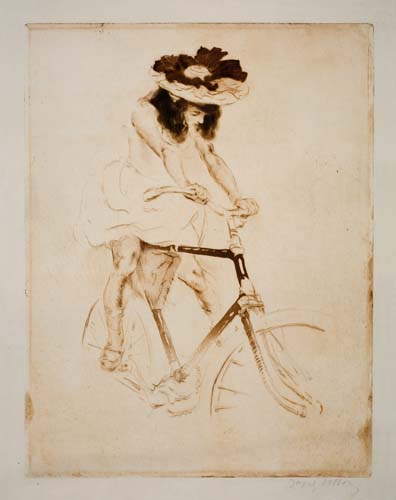 Appraisal: JACQUES VILLON Ren e Bicyclette Drypoint and aquatint impressions one