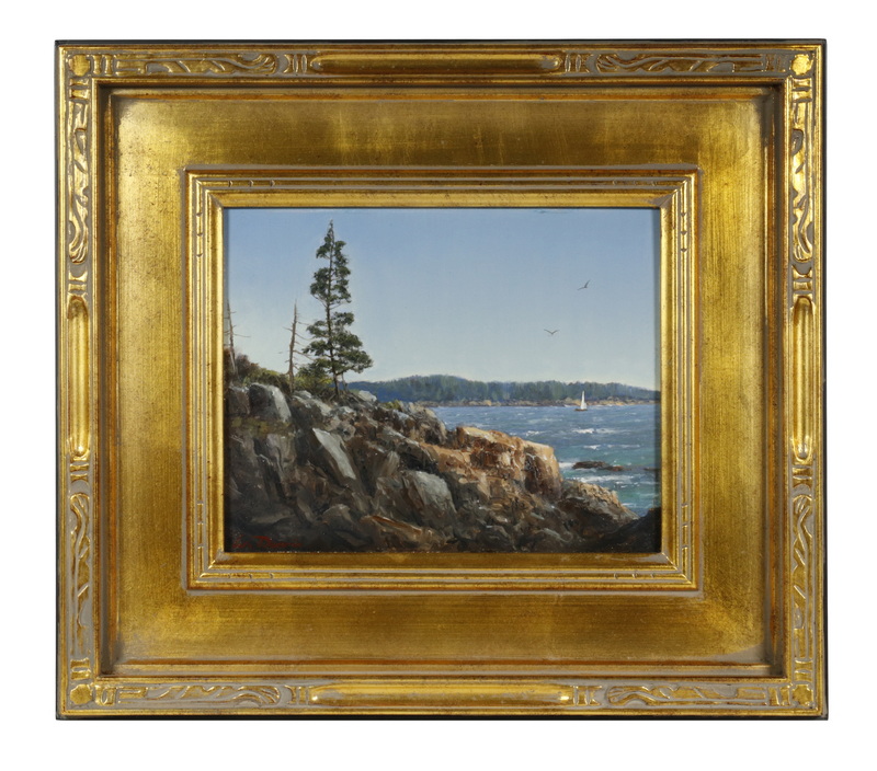 Appraisal: WILLIAM DAVIS MA - Shore Along Acadia National Park Maine