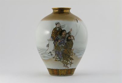 Appraisal: A good Japanese Kutani ovoid vase decorated with eight Immortals