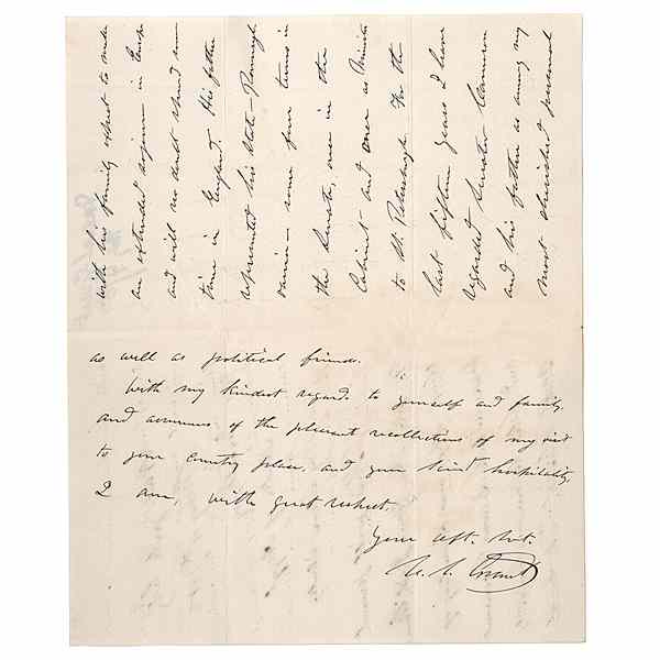 Appraisal: U S Grant ALS Ulysses S Grant - General-in-Chief of