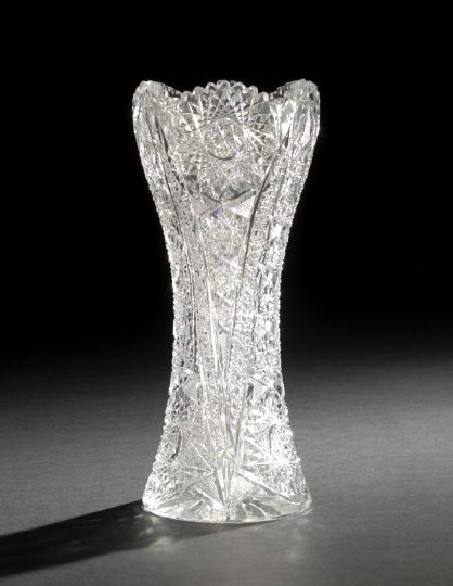 Appraisal: American Brilliant -Cut Glass Vase first quarter th century of