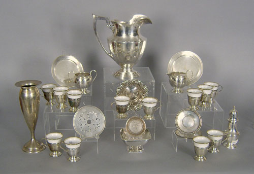 Appraisal: Group of sterling silver tablewares approx ozt