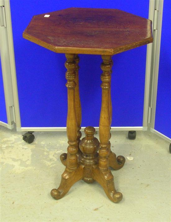 Appraisal: th Century Sri Lankan indigenous wood octagonal table on four