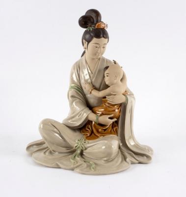 Appraisal: A Chinese pottery figure by Liu Zemian of Destiny Minou