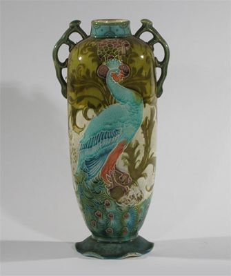 Appraisal: A Minton Secessionist twin-handled vase designed by John Wadsworth tubeline