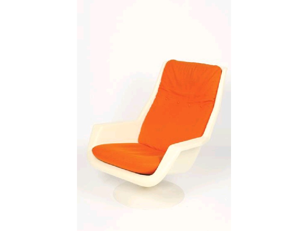 Appraisal: ROBIN DAY A - WHITE PLASTIC ARMCHAIR FOR HILLE on