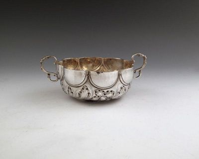 Appraisal: A late-Victorian silver two- handled bowl by The Barnards London