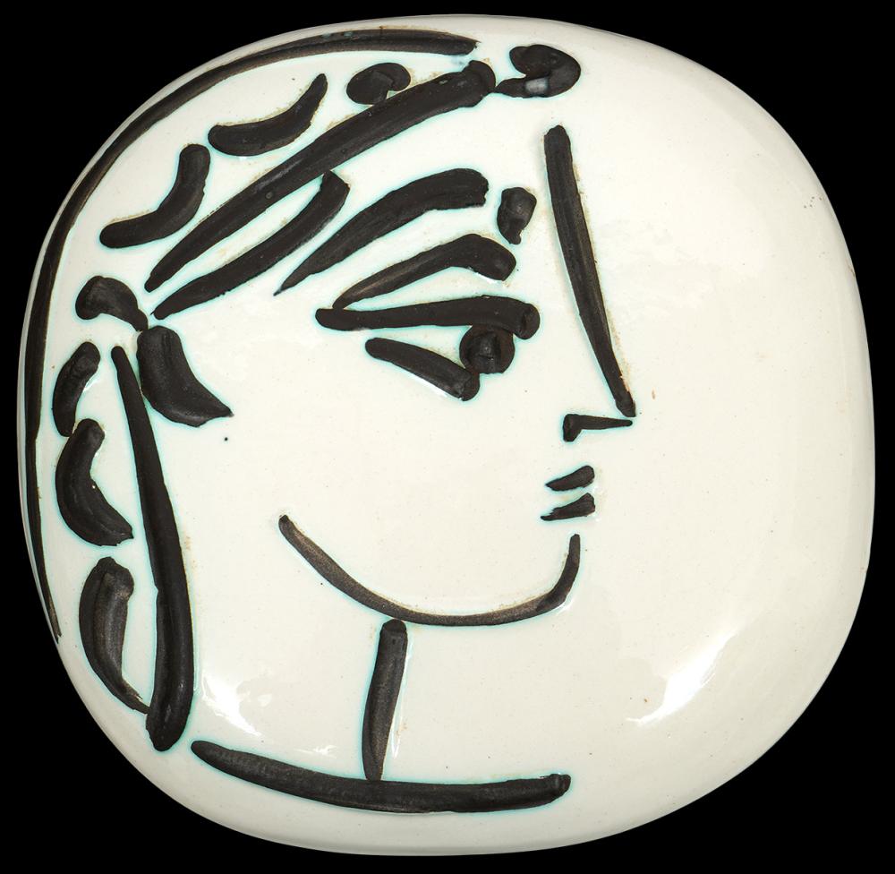 Appraisal: PICASSO MADOURA 'PROFIL DE JACQUELINE' CERAMICPablo Picasso Spain - 'Profil