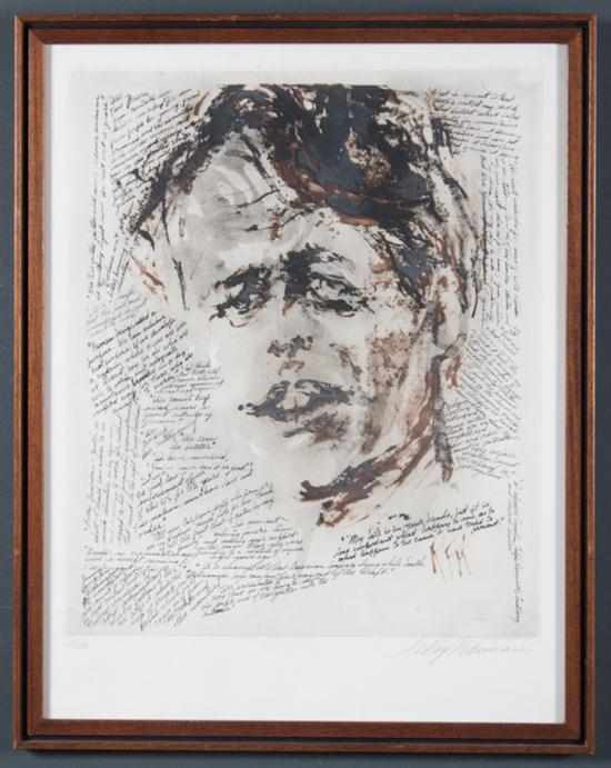 Appraisal: LeRoy Neiman American b ''RFK'' color etching ed signed ''LeRoy