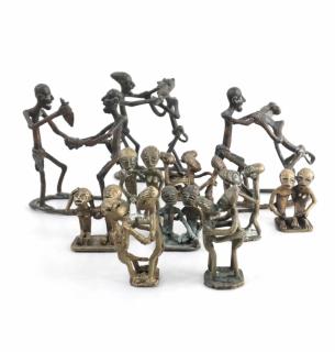 Appraisal: Group of African Bronze Figurines Group of African bronze small