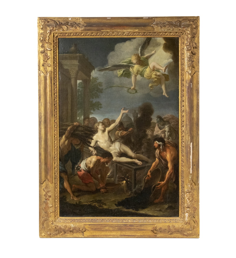 Appraisal: FRANCESCO TREVISANI ROME ITALY - Martyrdom of St Lawrence oil