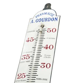 Appraisal: Large antique French metal advertising thermometer Large antique French metal