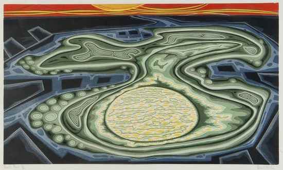 Appraisal: Blair Hughes-Stanton - Rock Pool colour linocut signed and titled