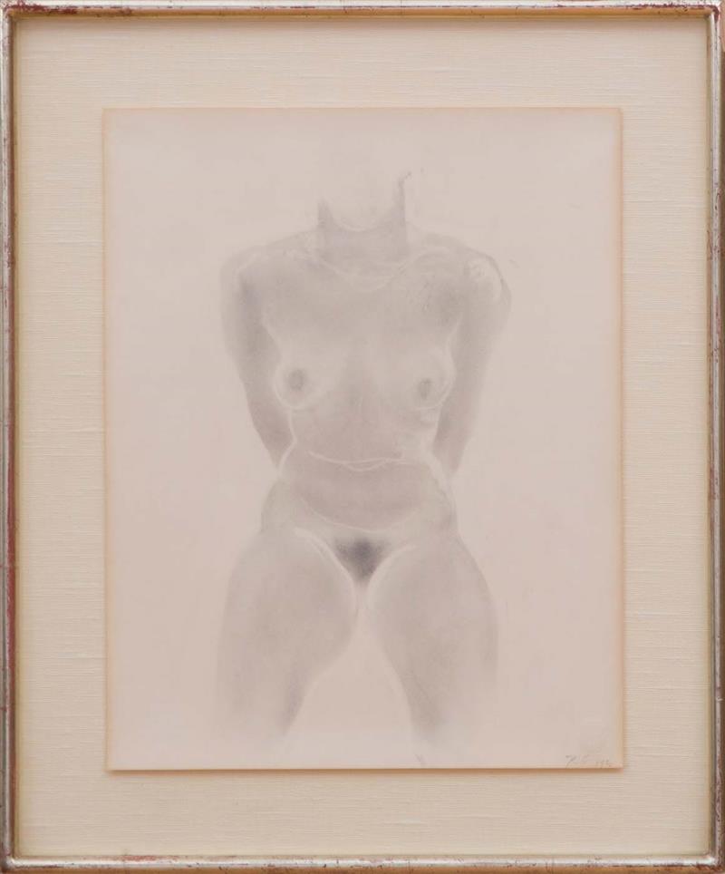 Appraisal: ROBERT GRAHAM - UNTITLED Pencil on Paper Signed with initials