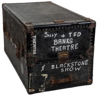 Appraisal: Banks Ted and Sally Blackstone Company Theatrical Wardrobe Trunk Steamer-style