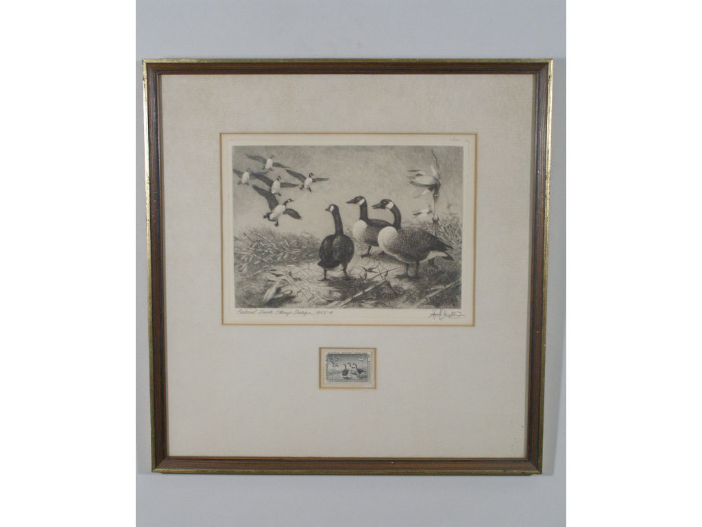 Appraisal: Federal Duck Stamp Print Stamp by L Kouba drypoint etching