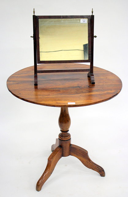 Appraisal: A GEORGIAN CIRCULAR TILT TOP FRUITWOOD TRIPOD OCCASIONAL TABLE cm