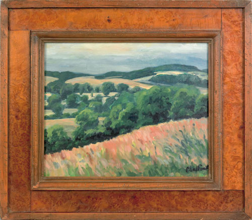 Appraisal: Richard Chalfant American b oil on board landscape titled Brandywine