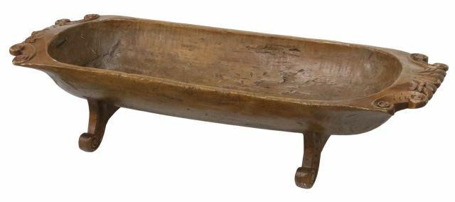 Appraisal: Rustic French Provincial dough bowl trencher late th early th