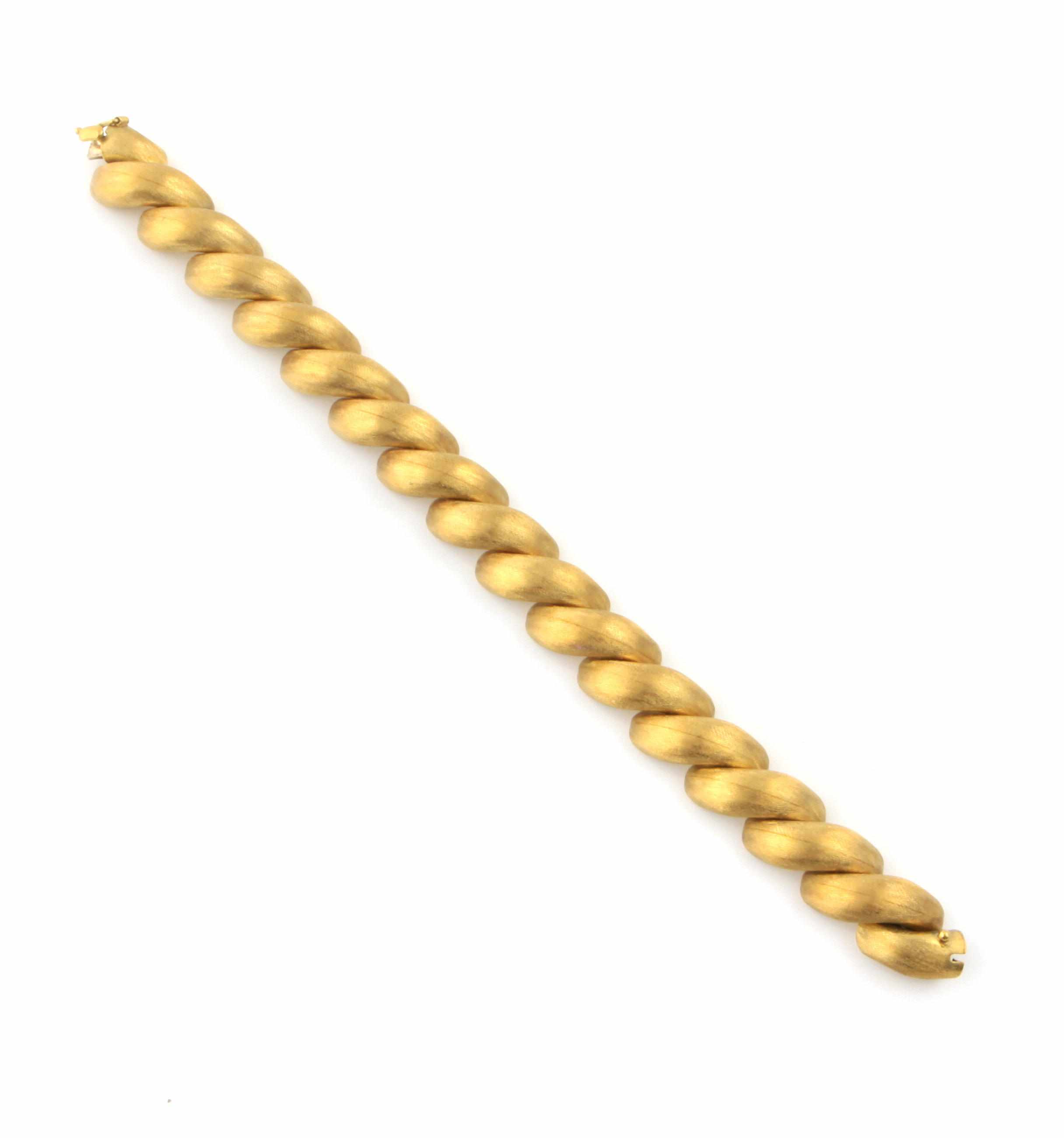 Appraisal: An k gold satin bracelet length in g gross