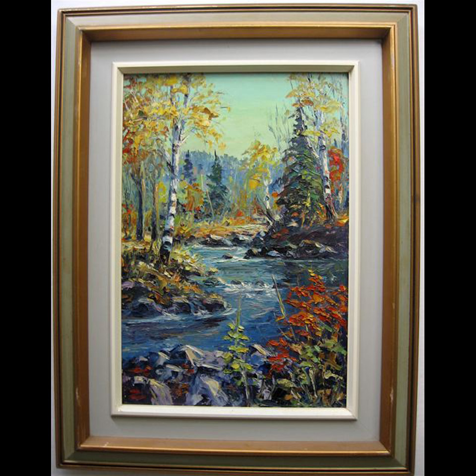 Appraisal: AUTUMN IN ALGONQUIN PARK NOEL HOLLIER TH CENTURY CANADIAN OIL