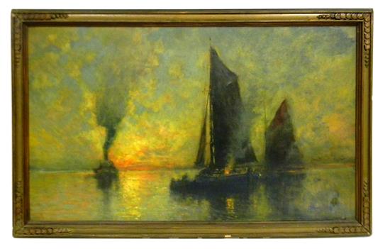 Appraisal: Arthur V Diehl American - oil on board - Venetian