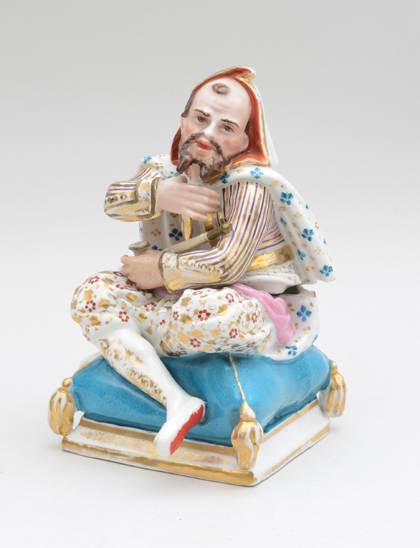 Appraisal: PARIS PORCELAIN FIGURAL BOX AND COVER IN THE MANNER OF