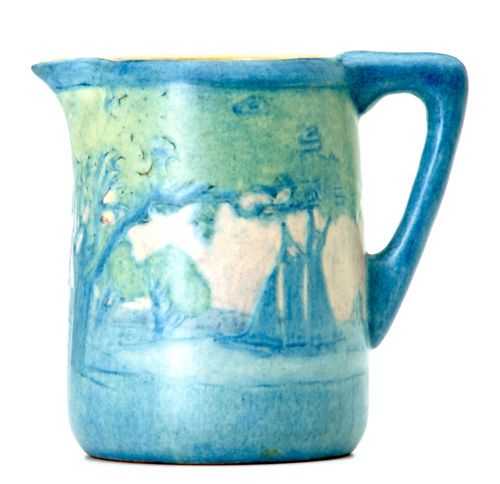 Appraisal: NEWCOMB COLLEGE Rare milk pitcher finely decorated by Sadie Irvine