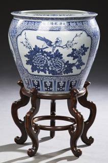 Appraisal: Large Chinese Blue and White Baluster Form Jardini Large Chinese