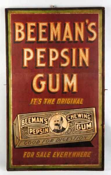 Appraisal: Tin Beeman's Pepsin Gum Sign Circa Impressive sign Handmade tin