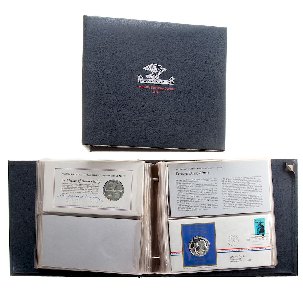 Appraisal: - Postmasters Medallic st Day Cover Set medals Set medals